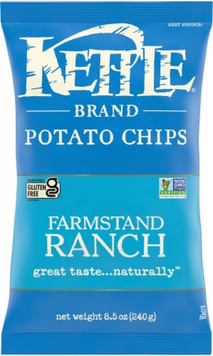 Kettle Brand Potato Chips, Farmstand Ranch Kettle Chips, 8.5 Oz