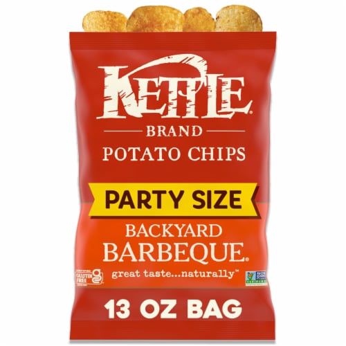 Kettle Brand® Backyard Barbeque® Kettle Potato Chips Party Size Perspective: front