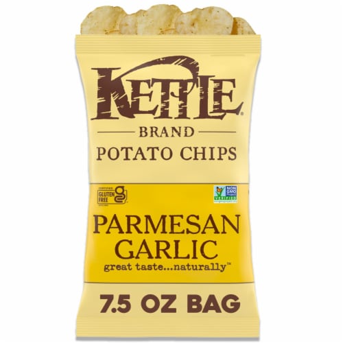 Kettle Brand® Parmesan Garlic Kettle Potato Chips Perspective: front