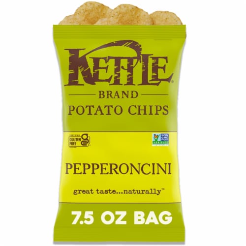 Kettle Brand® Pepperoncini Kettle Potato Chips Perspective: front