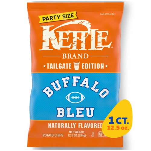 Kettle Brand Potato Chips Buffalo Bleu Flavored Kettle Chips Perspective: front