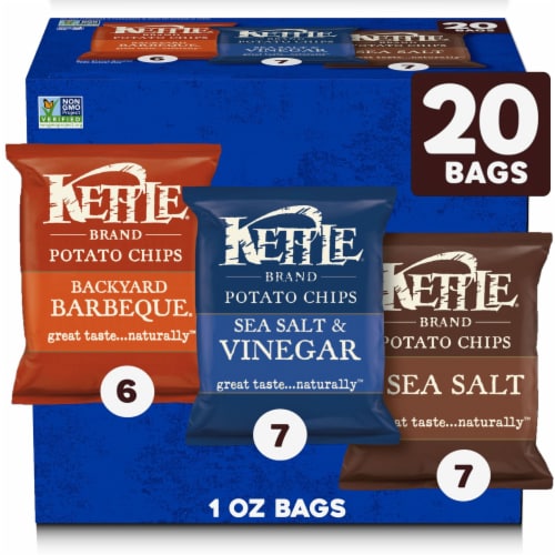 Kettle Brand® Kettle Potato Chips Variety Pack Perspective: front