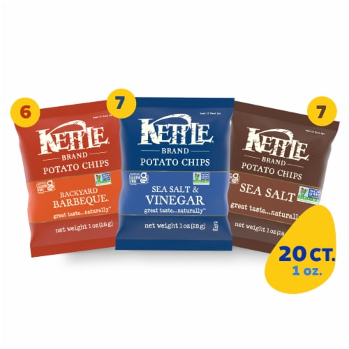 Kettle Brand Kettle Potato Chips Variety Pack Perspective: front
