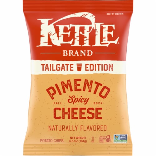Kettle Brand Spicy Pimento Cheese Flavored Potato Chips Perspective: front