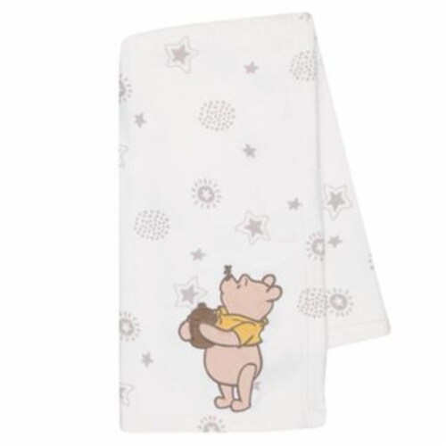 Disney® Winnie the Pooh Lux Applique Receiving Blanket - Beige, 30