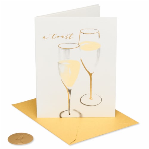 Papyrus Wedding Card for Couple (Champagne Toast) Perspective: front
