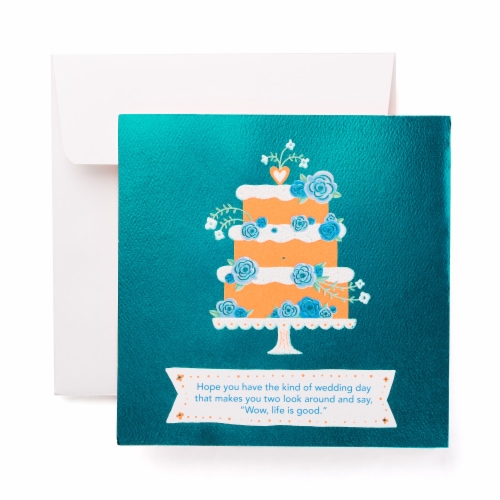 American Greetings Wedding Card (Floral Cake) Perspective: front