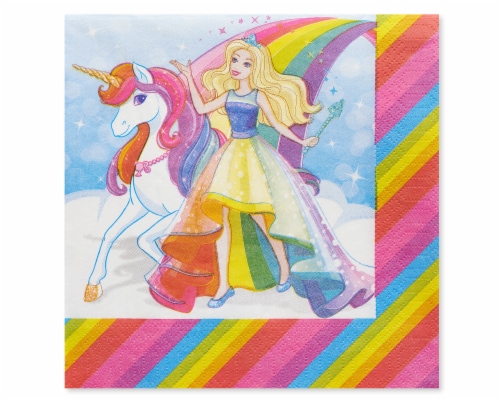 American Greetings Barbie Paper Lunch Napkins Perspective: front