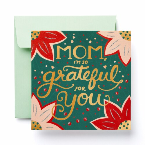 American Greetings Christmas Greeting Card for Mom (Grateful For You) Perspective: front