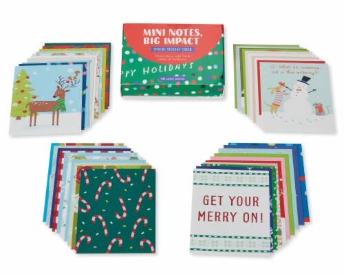 American Greetings Holiday Cheer Christmas Lunch Box Mini Notes Perspective: front