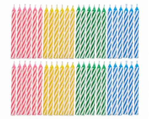 American Greetings Multicolor Spiral Birthday Candle Bundle Perspective: front