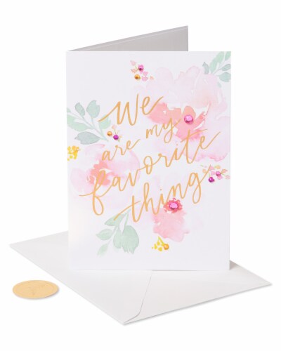 Papyrus Romantic Valentine’s Day Card (Floral) Perspective: front