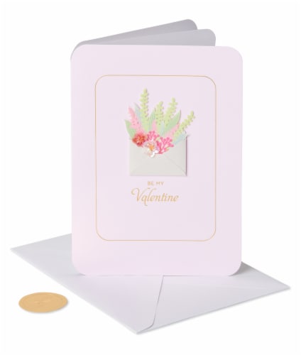 Papyrus Romantic Valentine’s Day Card (Flowers) Perspective: front