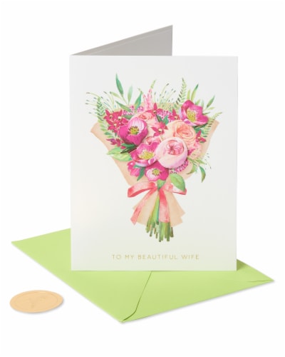 Papyrus Valentine’s Day Card for Wife (Rose Bouquet) Perspective: front