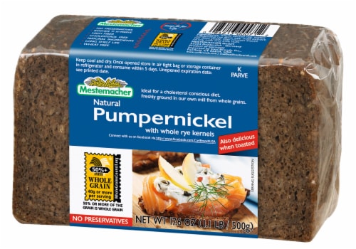 Mestemacher Natural Pumpernickel Bread Perspective: front