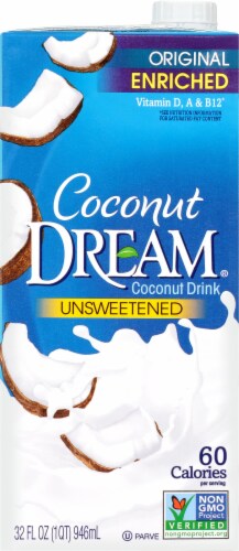 Coconut Dream Original Unsweetened Coconut Drink Perspective: front
