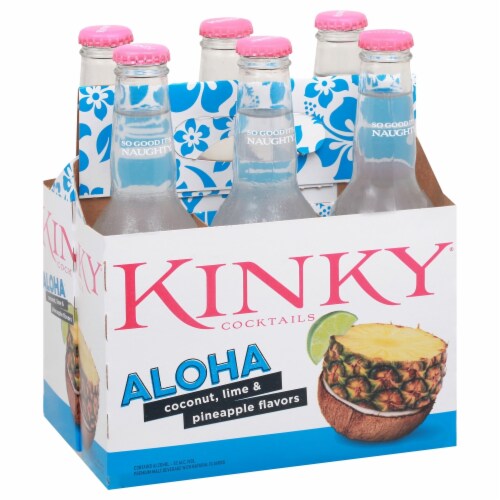 Kinky Aloha Coconut Lime & Pineapple Vodka Ready to Drink Cocktail Perspective: front