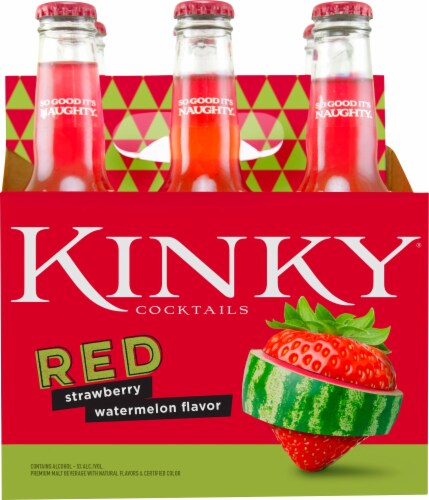 Kinky Red Cocktail Flavored Hard Beverage Perspective: front