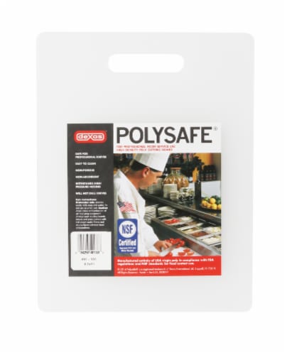 Dexas Poly Cutting Board - White Perspective: front