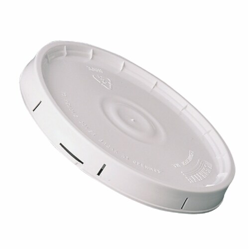 Leaktite Gasket Lid for 3.5 & 5 Gal. Pails, White LD5GG0WH010 Perspective: front