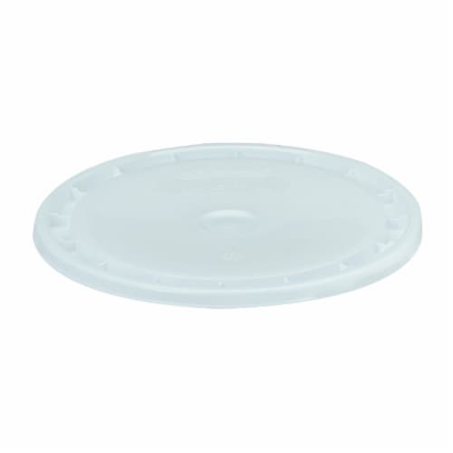 Leaktite Easy-Off Lid for 3.5 & 5 Gal. Pail, White LD6G01WH010 Perspective: front