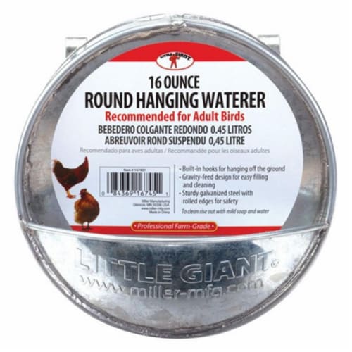 Little Giant 167451 Galvanized Round Hanging Feeder Perspective: front