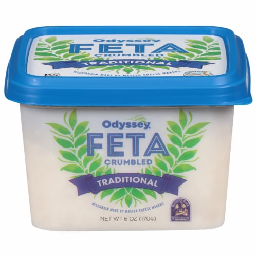 Odyssey® Traditional Crumbled Feta Cheese Perspective: front