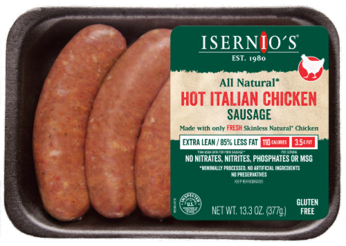 Isernio's Hot Italian Chicken Sausage Perspective: front
