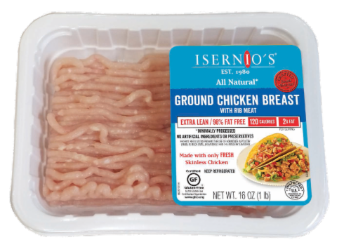 Isernio's Ground Fresh Chicken Breast Perspective: front