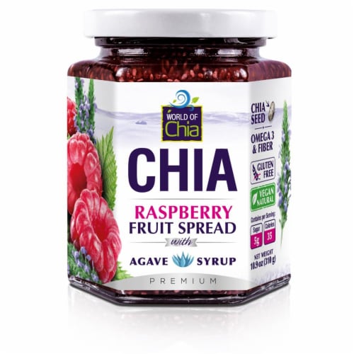 World of Chia Raspberry Spread Perspective: front