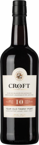 Croft 10 Year Aged Tawny Porto Portuguese Dessert Wine Perspective: front