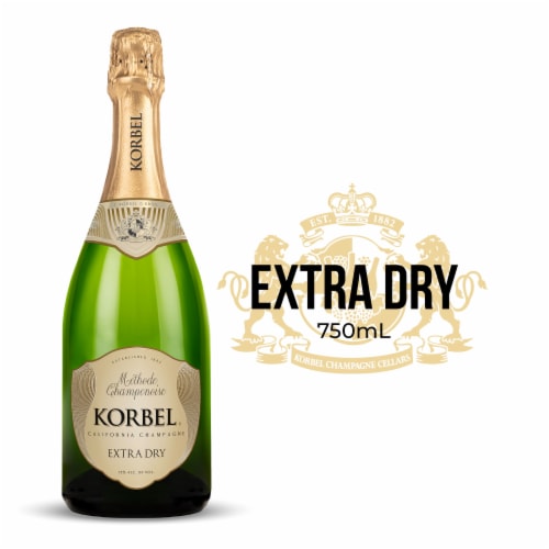 Korbel Extra Dry California Champagne Perspective: front
