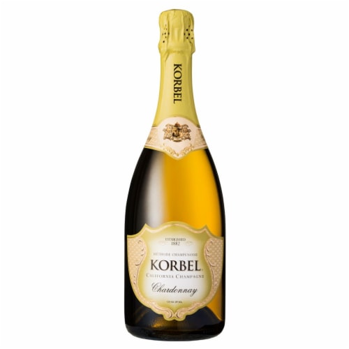 Korbel Chardonnay Sparkling California Champagne Perspective: front