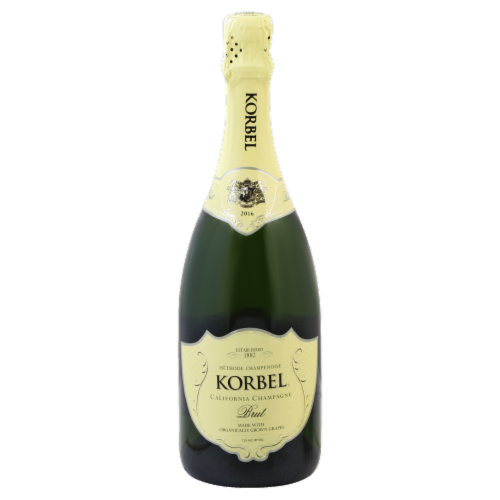 Korbel Brut Organic Sparkling California Champagne Perspective: front