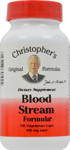 Christopher's Blood Stream Formula Vegetarian Caps Perspective: front
