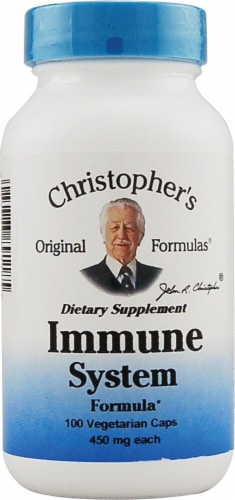 Christopher's Immune System Formula Vegetarian Caps 450mg Perspective: front