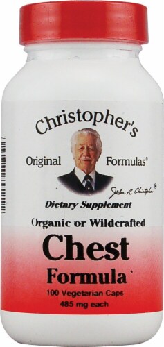 Christopher's Chest Formula Vegetarian Caps 485mg Perspective: front