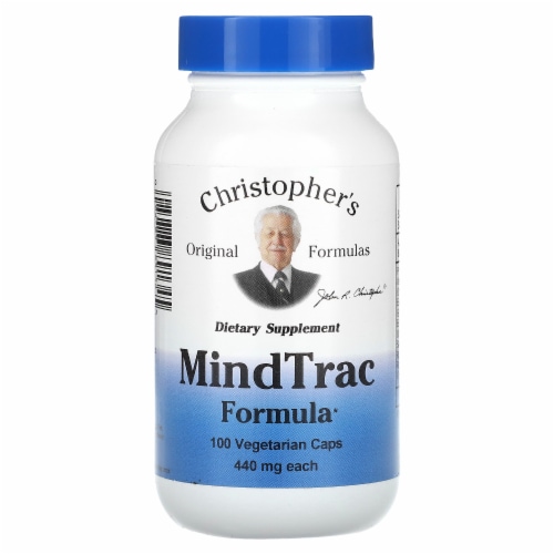 Christopher's Original Formulas MindTrac Formula 440 mg - 100 Vegetarian Caps Perspective: front