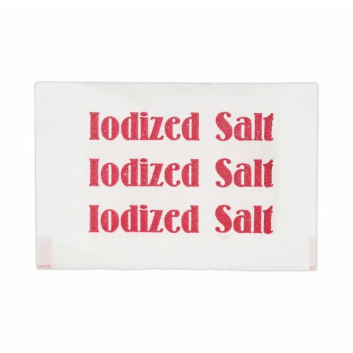 Iodized Salt Packets, 0.75 g Packet, 3,000/Box Iodized Salt Packets, 0.75 g Packet, 3,000/Box