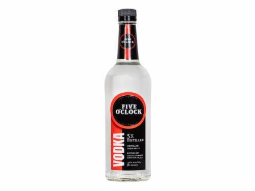 Five O'Clock 80 Proof Vodka Perspective: front