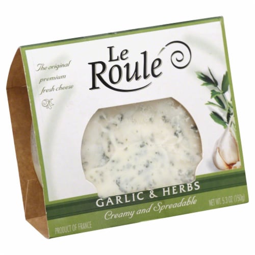 Le Roule Garlic & Herbs Spreadable Cheese Perspective: front