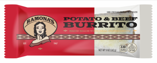 Ramona's Beef & Potato Burrito Perspective: front