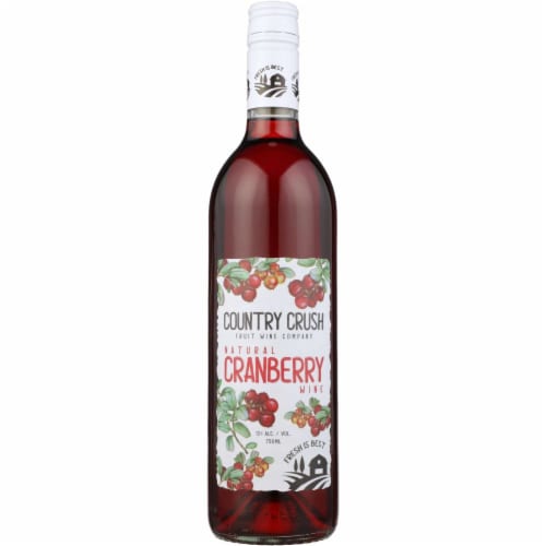 Country Crush Natural Cranberry Fruit Wine Perspective: front