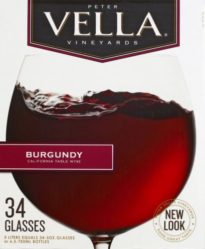 Peter Vella Burgundy California Red Wine Box Perspective: front