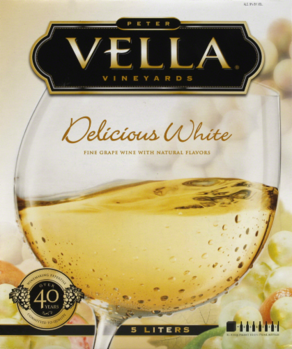 Peter Vella Delicious White California Wine Box Perspective: front
