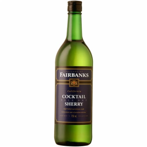 Fairbanks Pale Dry Cocktail Sherry Dessert Wine Perspective: front