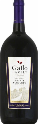 Gallo Family Vineyards Hearty Burgundy California Red Wine Perspective: front