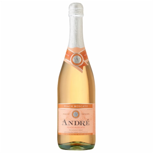 Andre Peach Moscato Champagne Sparkling Wine Perspective: front