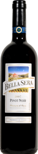 Bella Sera Pinot Noir Red Wine Perspective: front