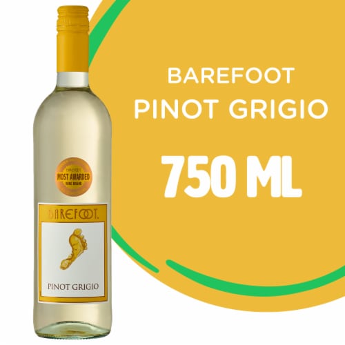 Barefoot Cellars Pinot Grigio White Wine 750ml Perspective: front
